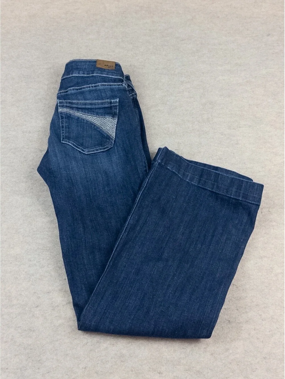 Ariat Denim Trouser Jeans Size 25R Wide Leg Blue